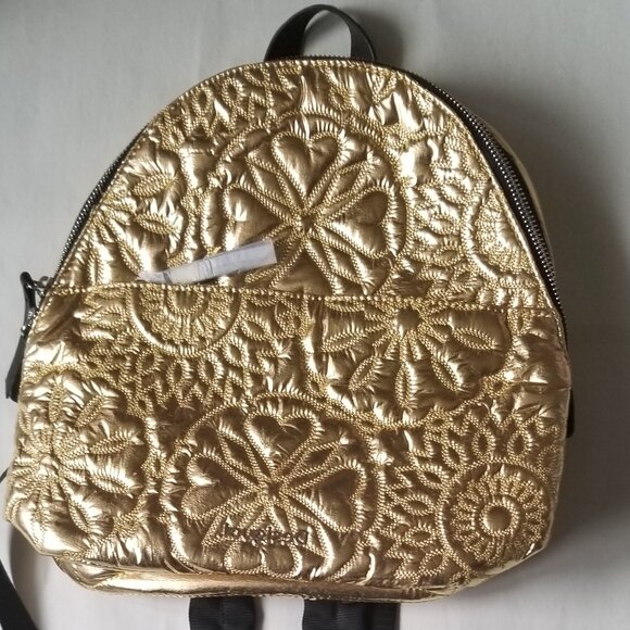 Desigual Gold Floral Backpack - Picture 10 of 16